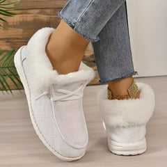 Women's Faux Fur Lined Board Shoes Warm Non-slip Walking Shoes