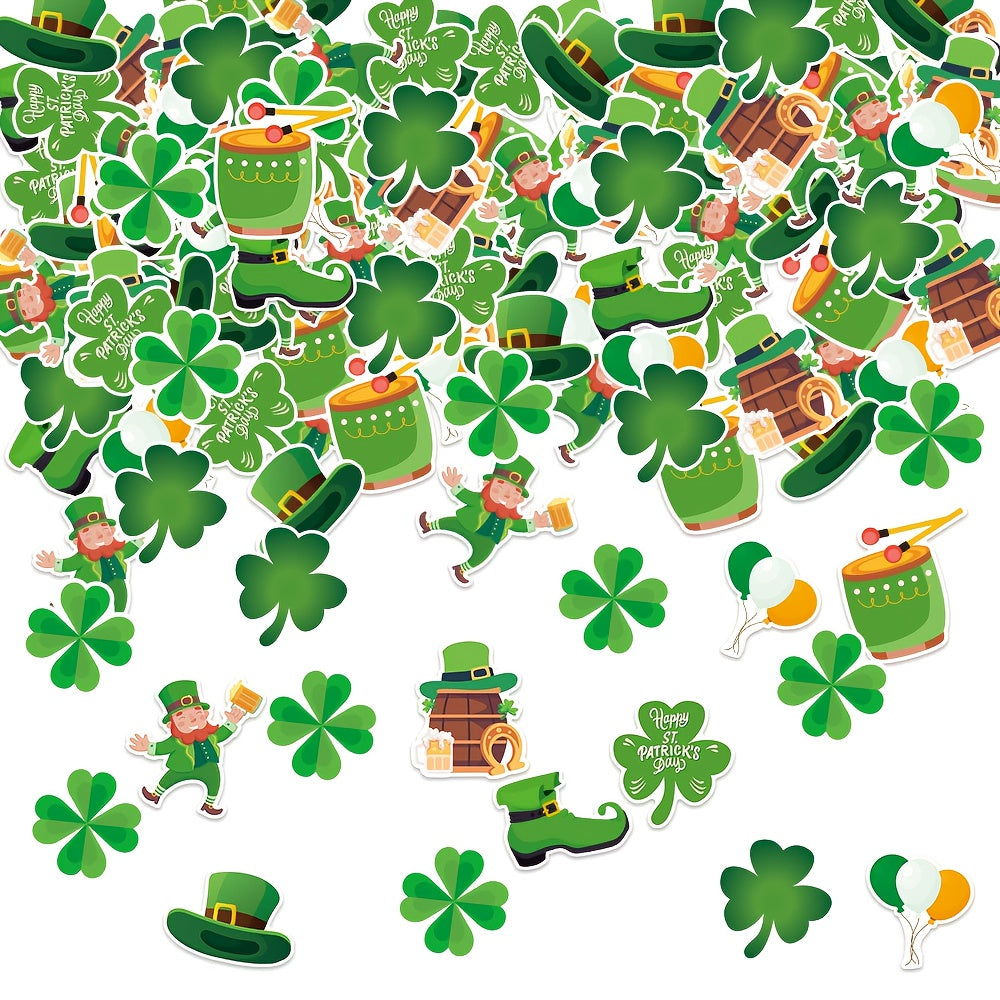 St Patrick's Shamrock Decorative Cards Green Shape for Irish Party