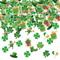 St Patrick's Shamrock Decorative Cards Green Shape for Irish Party