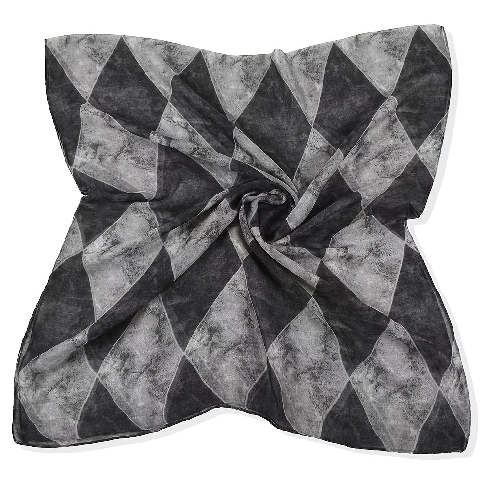 Geometric Floral Print Scarf Lightweight Shawl Wrap Soft Neck Scarf