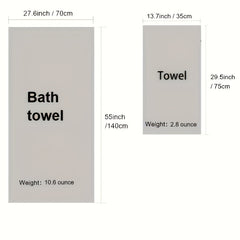 Quick Dry Lightweight Towel Set Soft Comfortable Bath Towel Fitness