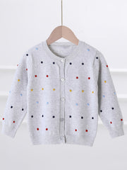 Toddler Girls Button Down Knit Cardigan Sweater