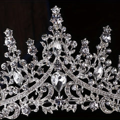 Baroque Crystal Bridal Jewelry Set: Headband, Crown, Necklace, Earrings