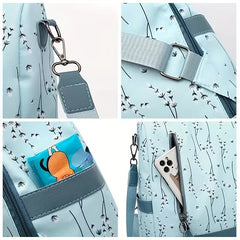Casual Floral Backpack Large Capacity Travel Bag