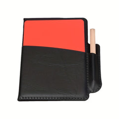 Football Red/Yellow Card Set w/ Leather Case & Pencil