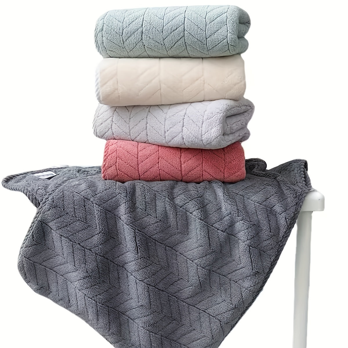 Soft Hand Towel Plain Design Absorbent for Home Bathroom