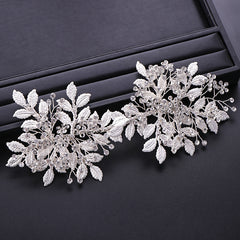 Bridal Silvery Crystal Wedding Hair Clip