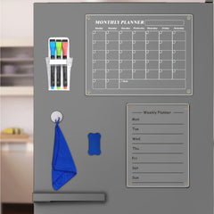 Magnetic Dry Erase Monthly Calendar Board for Refrigerator