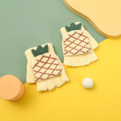 Kids Five Finger Warm Knitted Gloves for Winter