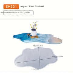 Resin Table Mold for DIY Art - Rectangular Round Irregular River Table Resin Sil