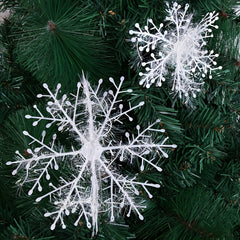 2pcs Christmas Snowflakes Tree Ornaments for Holiday Party Decor