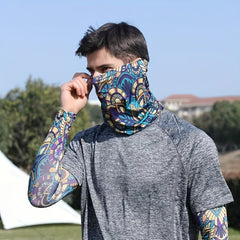 Men's UV Protection Ice Silk Sleeves & Mask Neck Gaiters