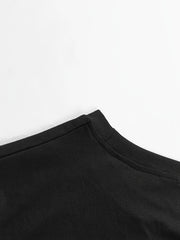 Christmas Hat Print Lounge Top Long Sleeve Crew Neck Women's Pajama