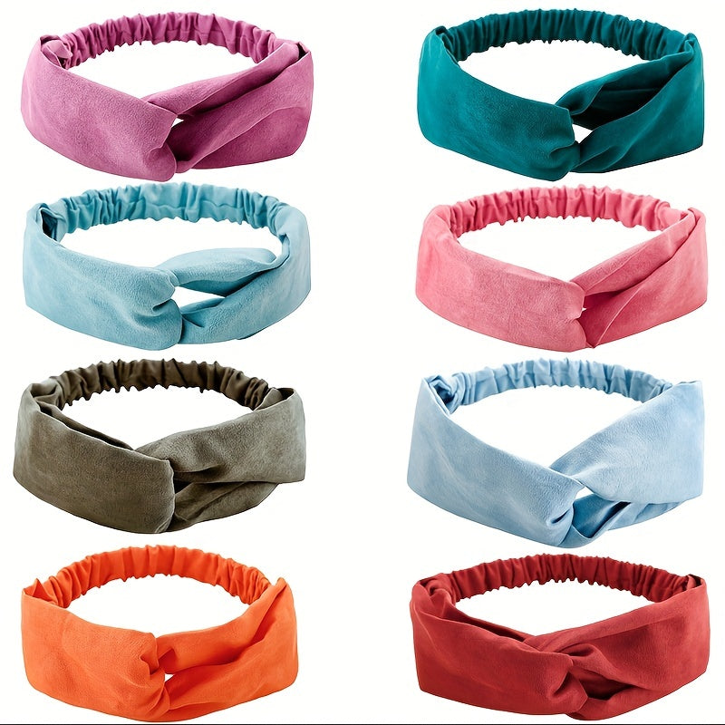 6pcs Criss Cross Fabric Headband for Women Girls