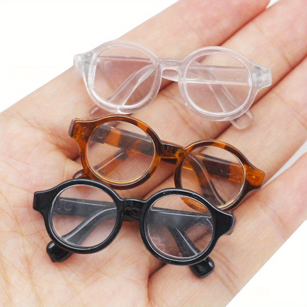 3pcs Mini Glasses Dollhouse Accessories Fun Decorative Doll Props