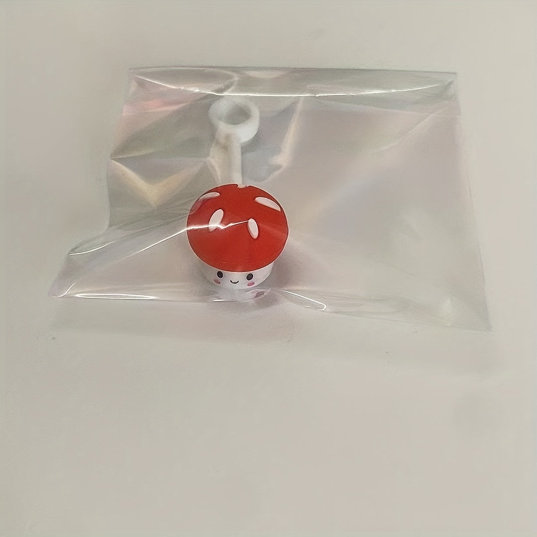 Mushroom Shaped Straw Tip Cover Reusable Silicone Lid