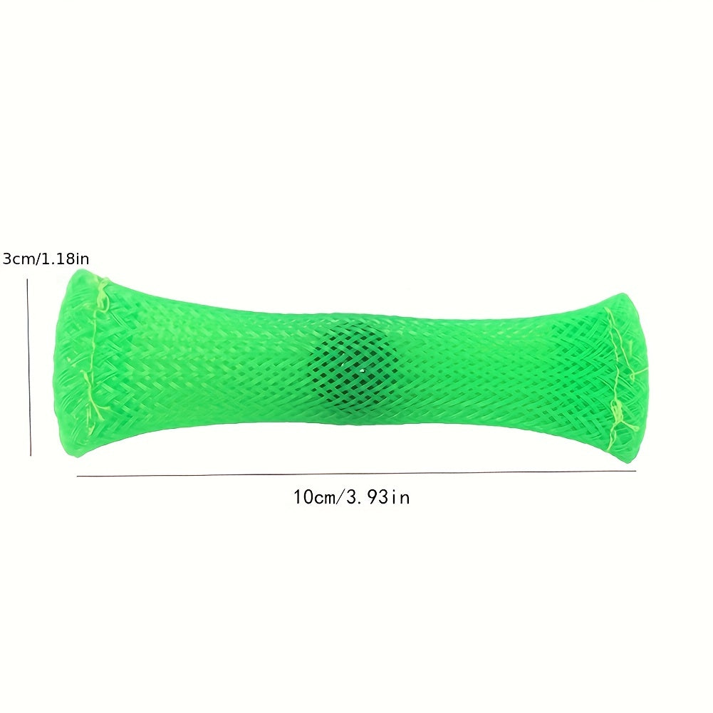 4Pcs Braided Mesh Tubes Fidget Toys with Marble