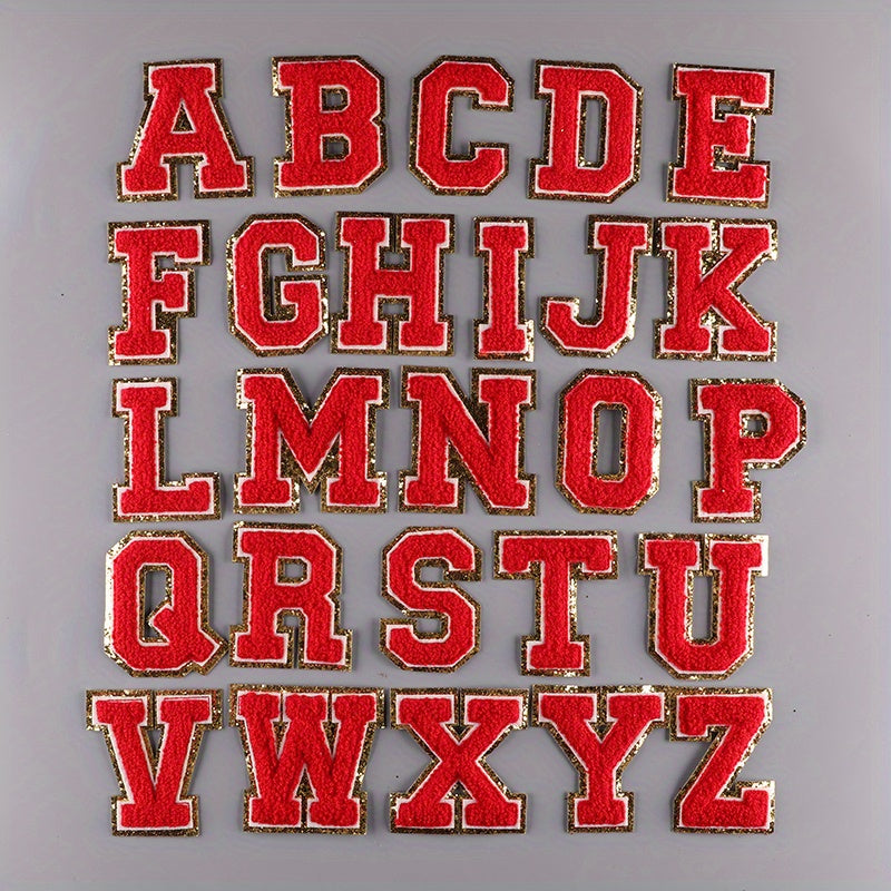 Letter Number Embroidered Iron On Patches for Jackets Hats Bags