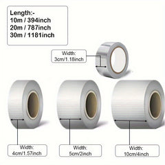Fabric Duct Tape Waterproof High Viscosity Silvery Gray DIY Home Decor