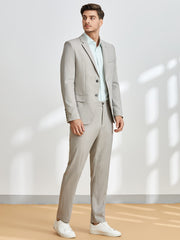 Men's 2-Piece Suit Jacket & Dress Pants Set for Business Dinner Wedding