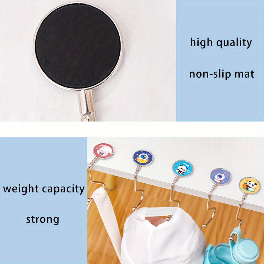1pc Portable S-shaped Stainless Steel Desk Hook for School Bag Storage