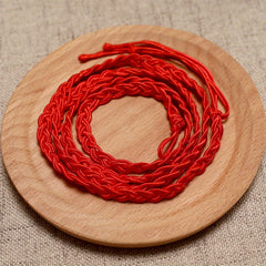 2pcs Braided Red Rope Waist Chain Handwoven Lucky Tassel Chain