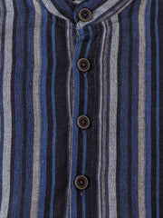 Striped Button Short Sleeve Shirt Toddler Boys Casual Clothing