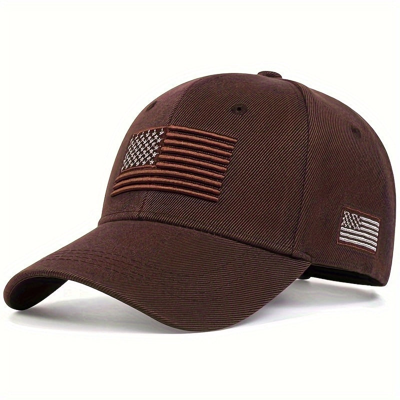 Mens American Flag Baseball Cap Adjustable Casual Hat Spring Autumn