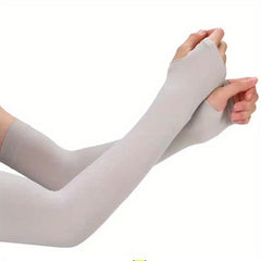 Elastic Ice Gloves Fingerless Gloves UV Protection for Women