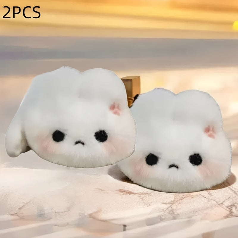 Cute Rabbit Plush Keychains with Sound - Stylish Backpack Accessory
