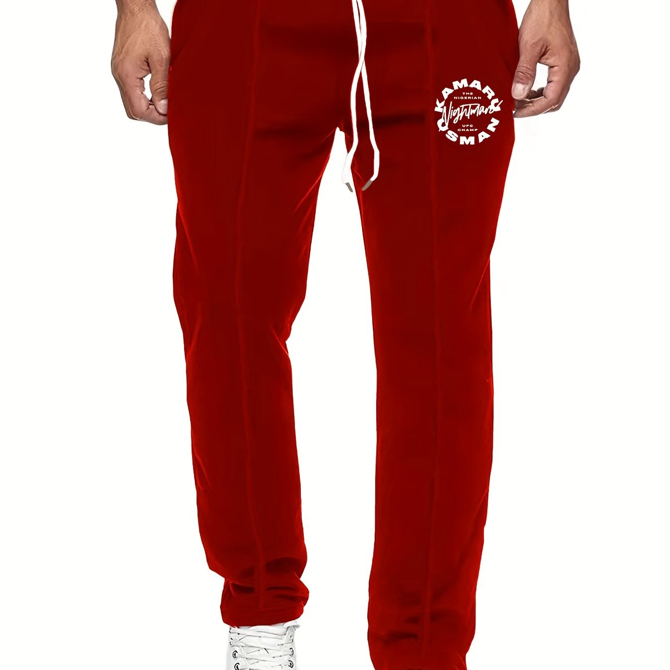 Men's Letter Print Joggers Casual Loose Fit Pants