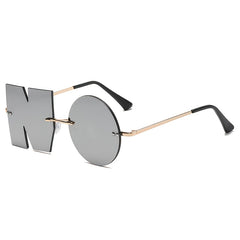 Alphabet Shape Party Sunglasses Rimless Beach Eyewear