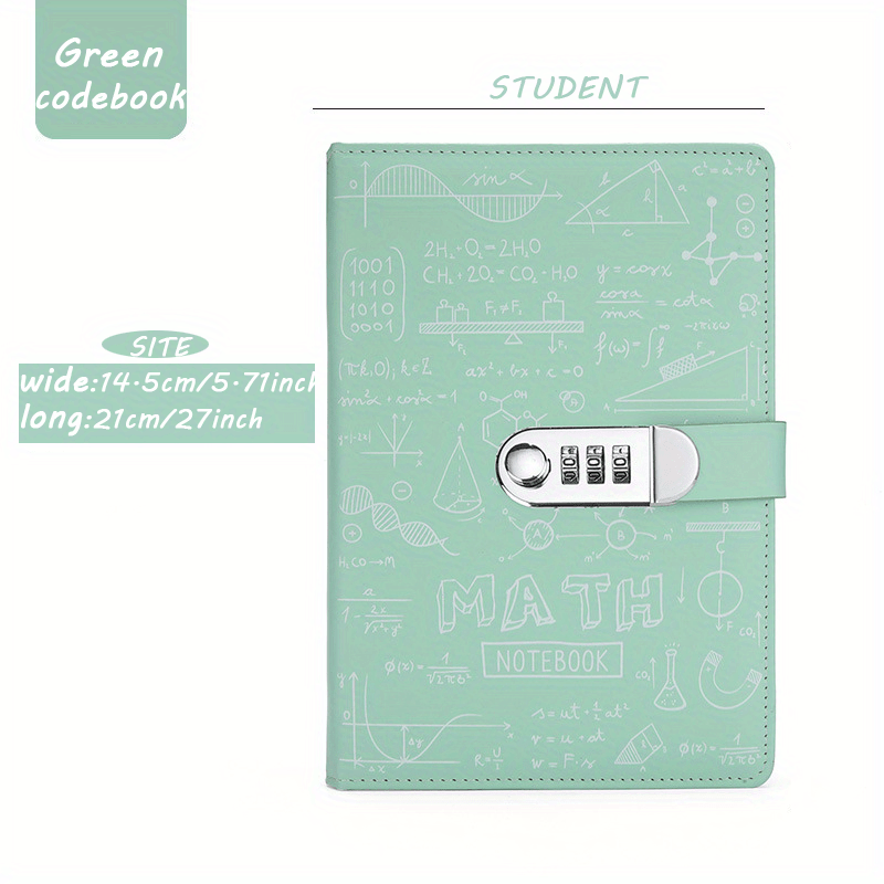 A5 Work Diary PU Leather Password Lock Notebook