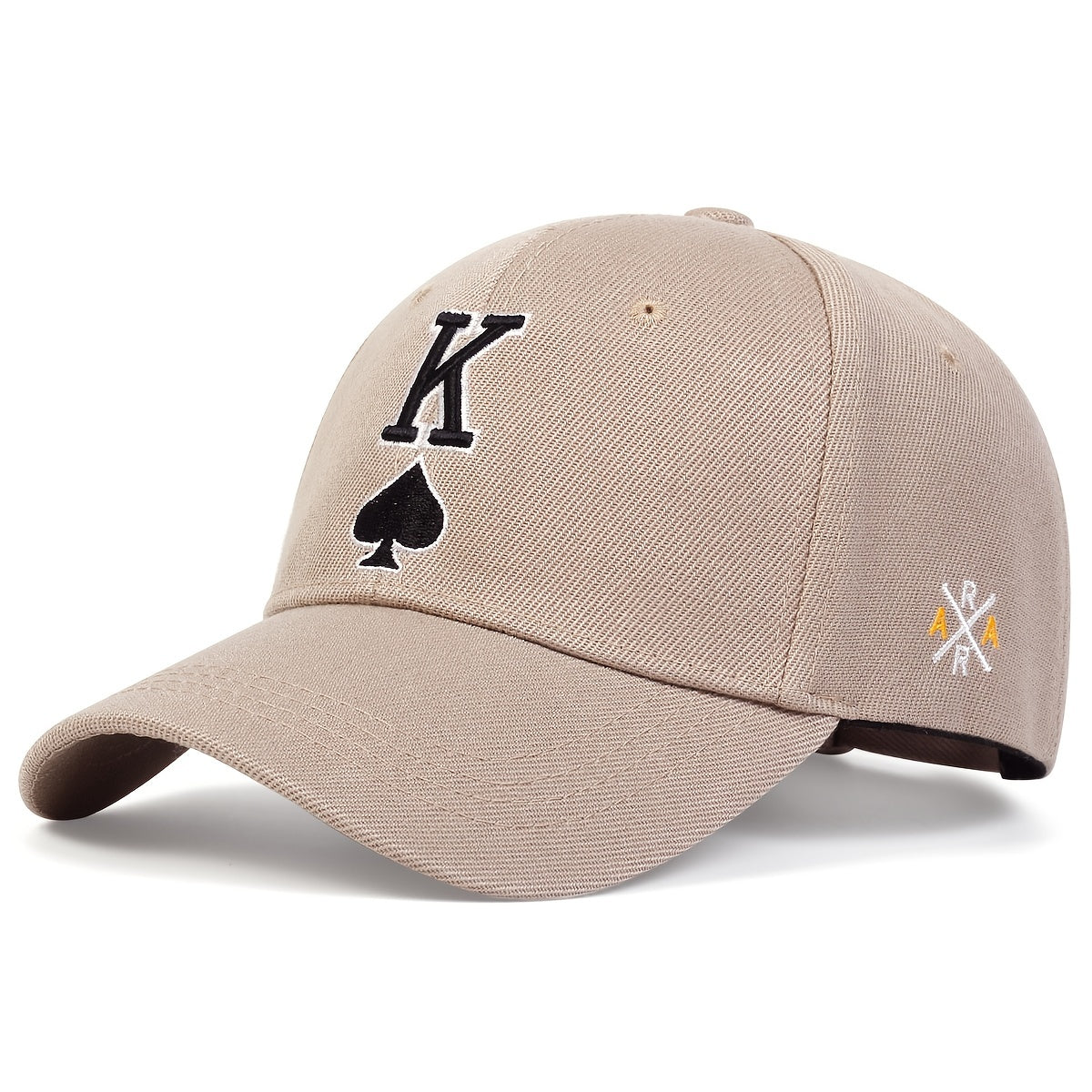 Spades K Embroidered Baseball Cap Solid Casual Unisex Dad Hat Lightweight
