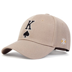 Spades K Embroidered Baseball Cap Solid Casual Unisex Dad Hat Lightweight
