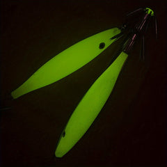 5pcs Luminous Squid Jig Bait with Squid Hook Fishing Tackle