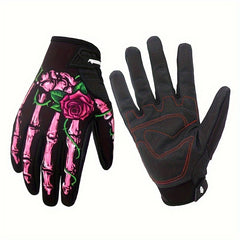 Cycling Gloves Skeleton Hand Touch Screen Warm Windproof Coldproof Gloves