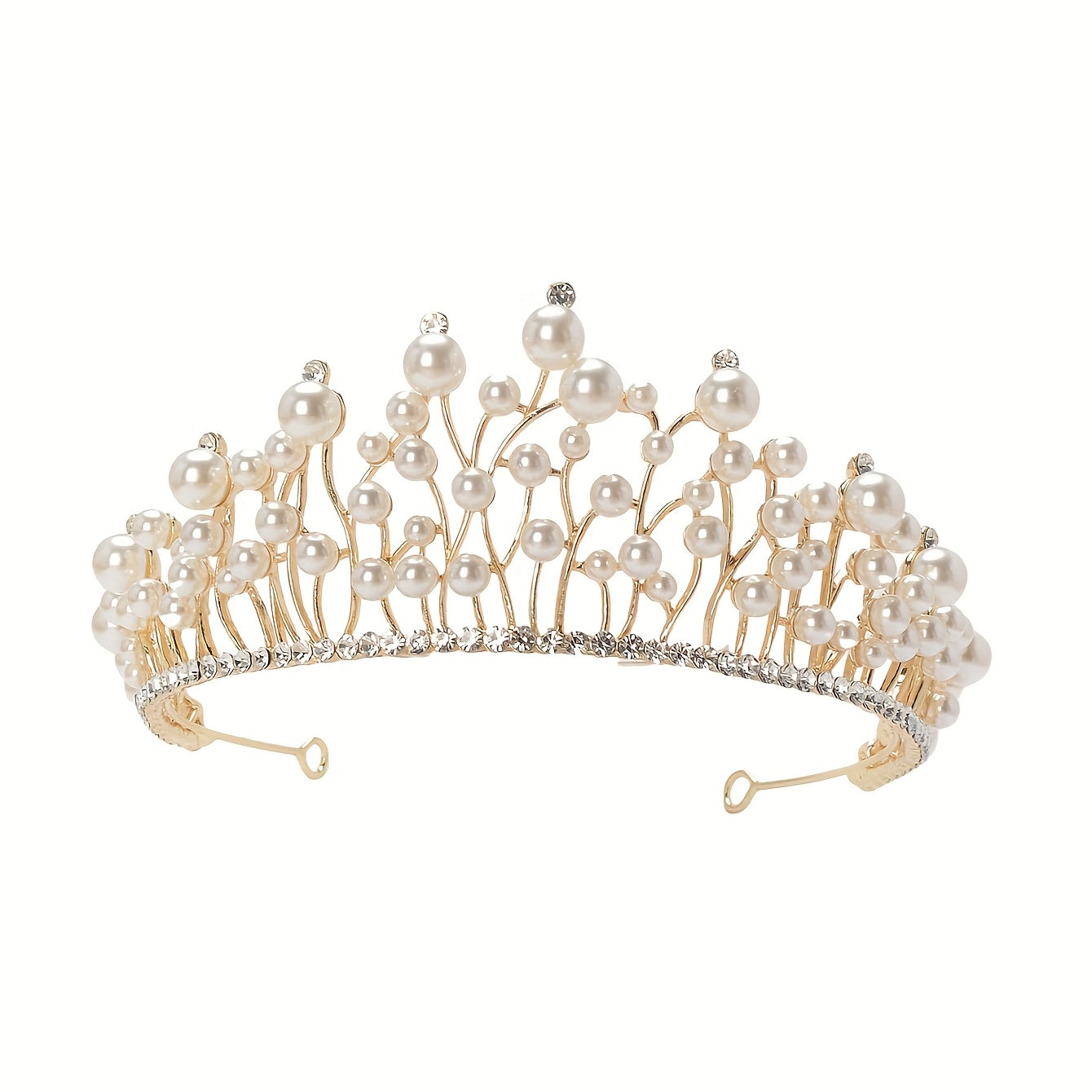 Faux Pearl Rhinestone Tiaras And Crowns Headband Crown Rhinestone Wedding Bridal