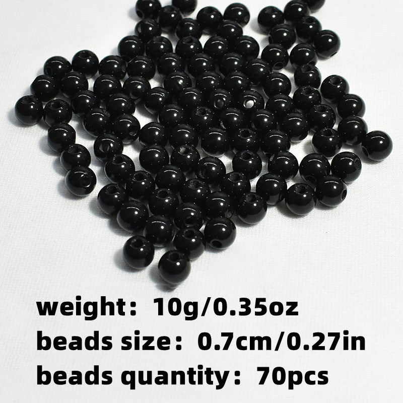 500pcs 4mm 20mm Round Solid Energy Beads Small Hole for Jewelry Making