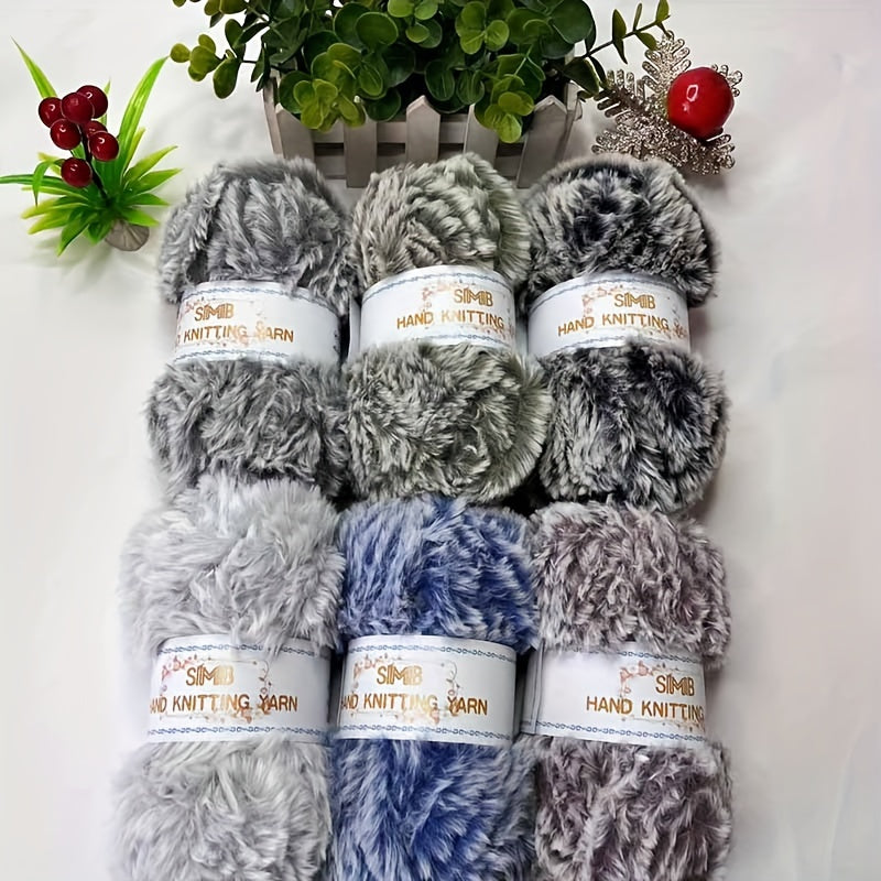 Soft Polyester Feather Fur Yarn for DIY Knitting Crocheting