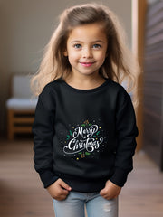 Toddler Kid Girls Christmas Print Sweet Long Sleeve Pullover Sweatshirt