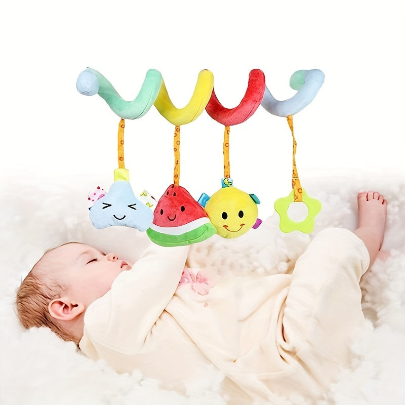Plush Hanging Fruit Spiral Toy for Baby's Early Education