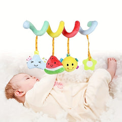 Plush Hanging Fruit Spiral Toy for Baby's Early Education
