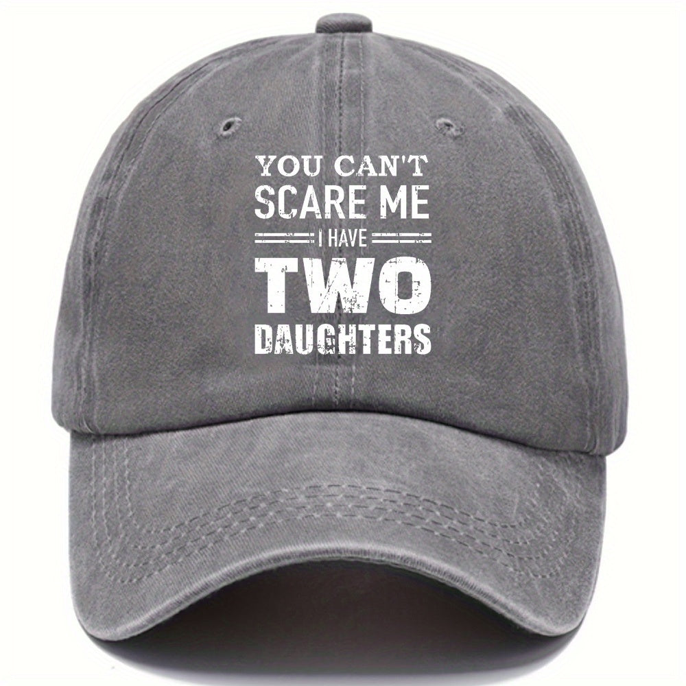 Unisex Distressed Letter Printed Hat Sunscreen Cap
