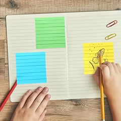 8pcs 400sheets Fluorescent Sticky Notes Student Memo Strips N Times Sticky Notes