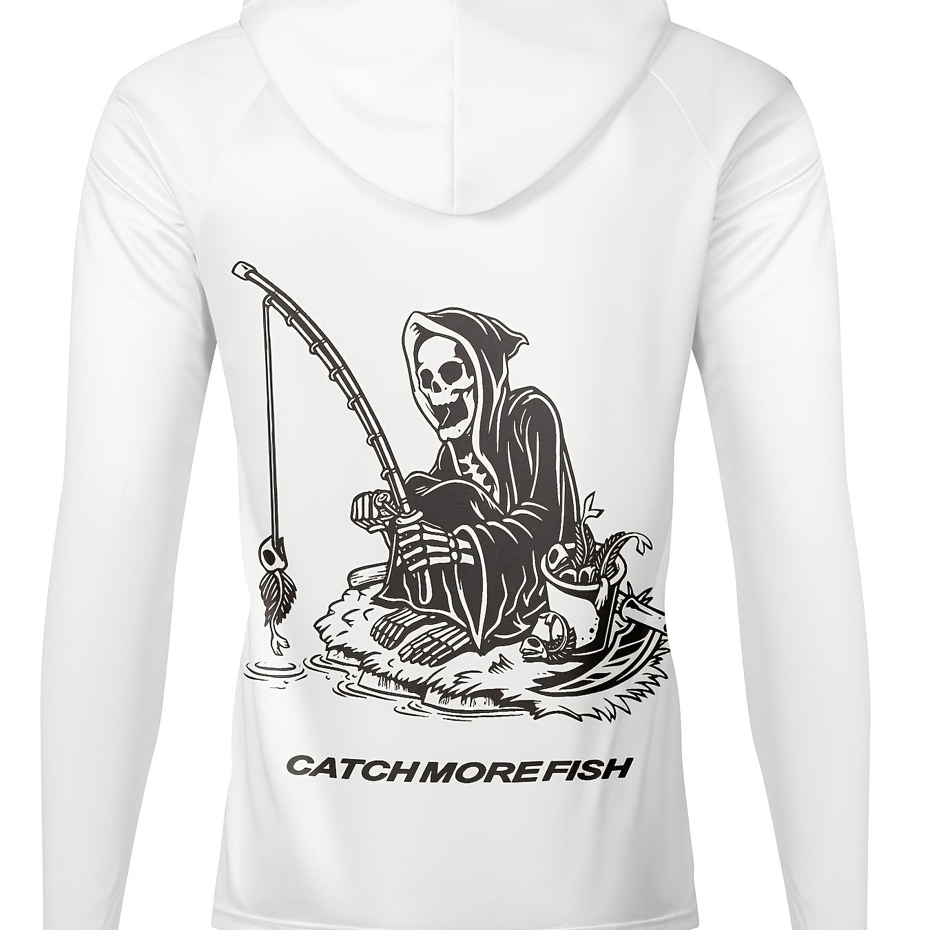 Men's Skeleton Print UPF 50 Sun Protection Hoodie