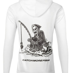 Men's Skeleton Print UPF 50 Sun Protection Hoodie