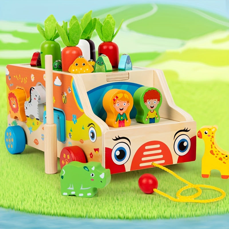 Carrot Pulling Fishing Pairing Block Toy for Kids