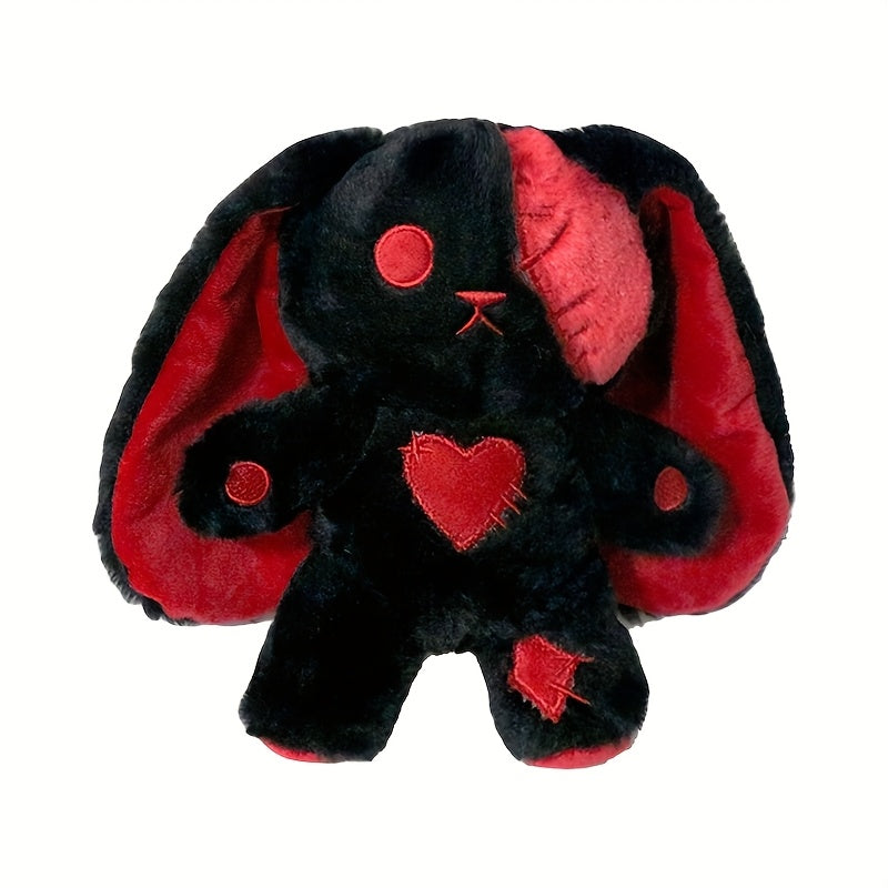Cartoon Rabbit Plush Toy and Red Polyester Halloween Decor Gift