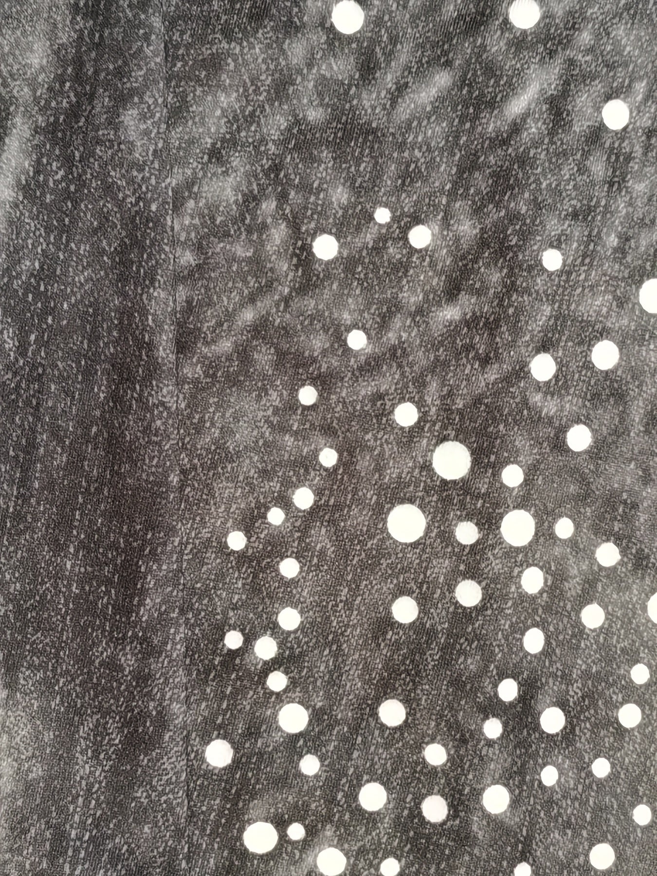  Dot Print Flare Leg Pants High Stretch Waist Band